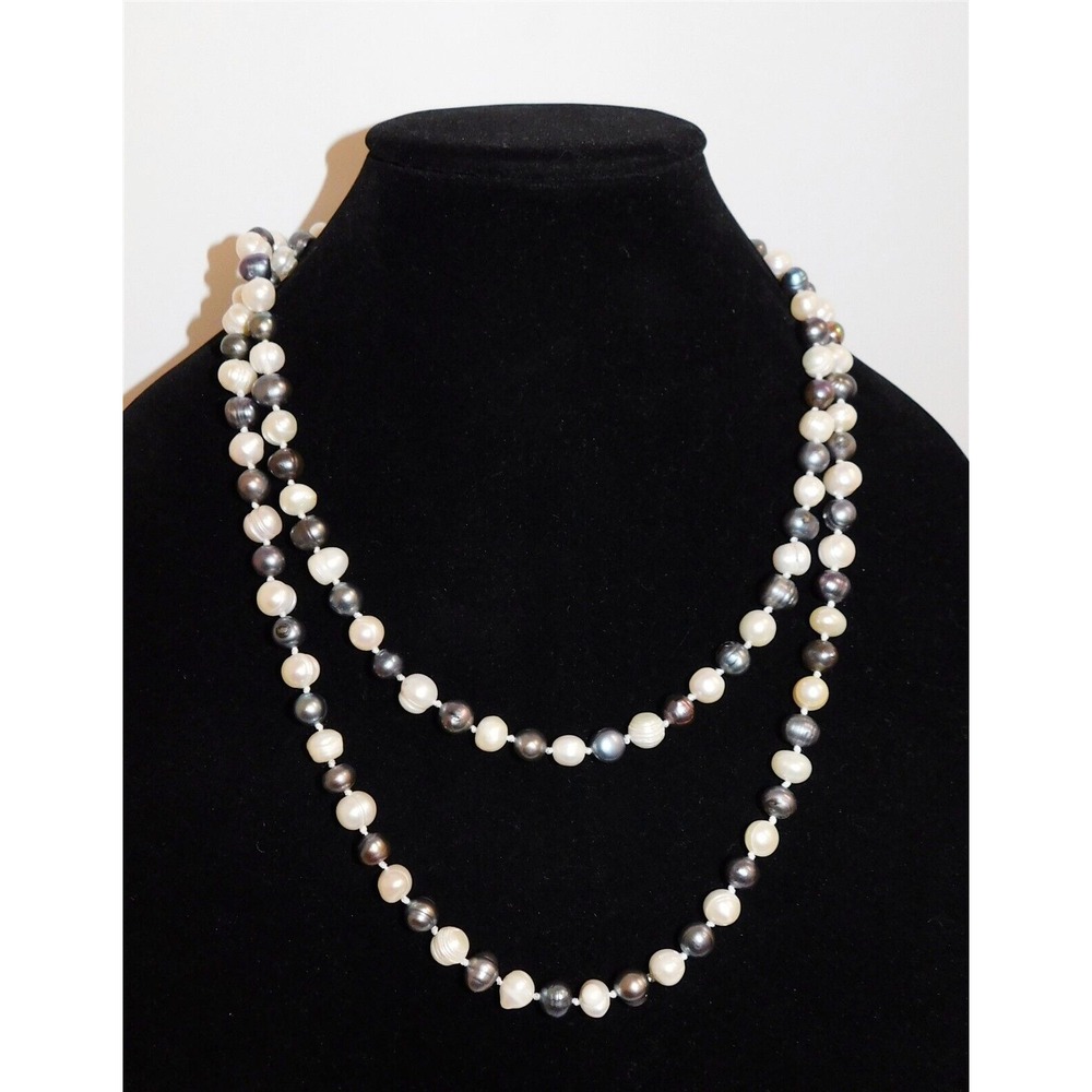 Multi Baroque Tahitian Pearl Necklace Opera Length Strand‎